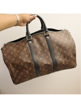 LOUIS VUITTON Monogram Macassar Keepall 45
